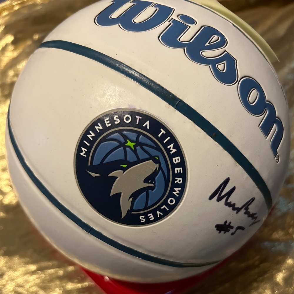 Mini Autographed Malik Beasley basketball
